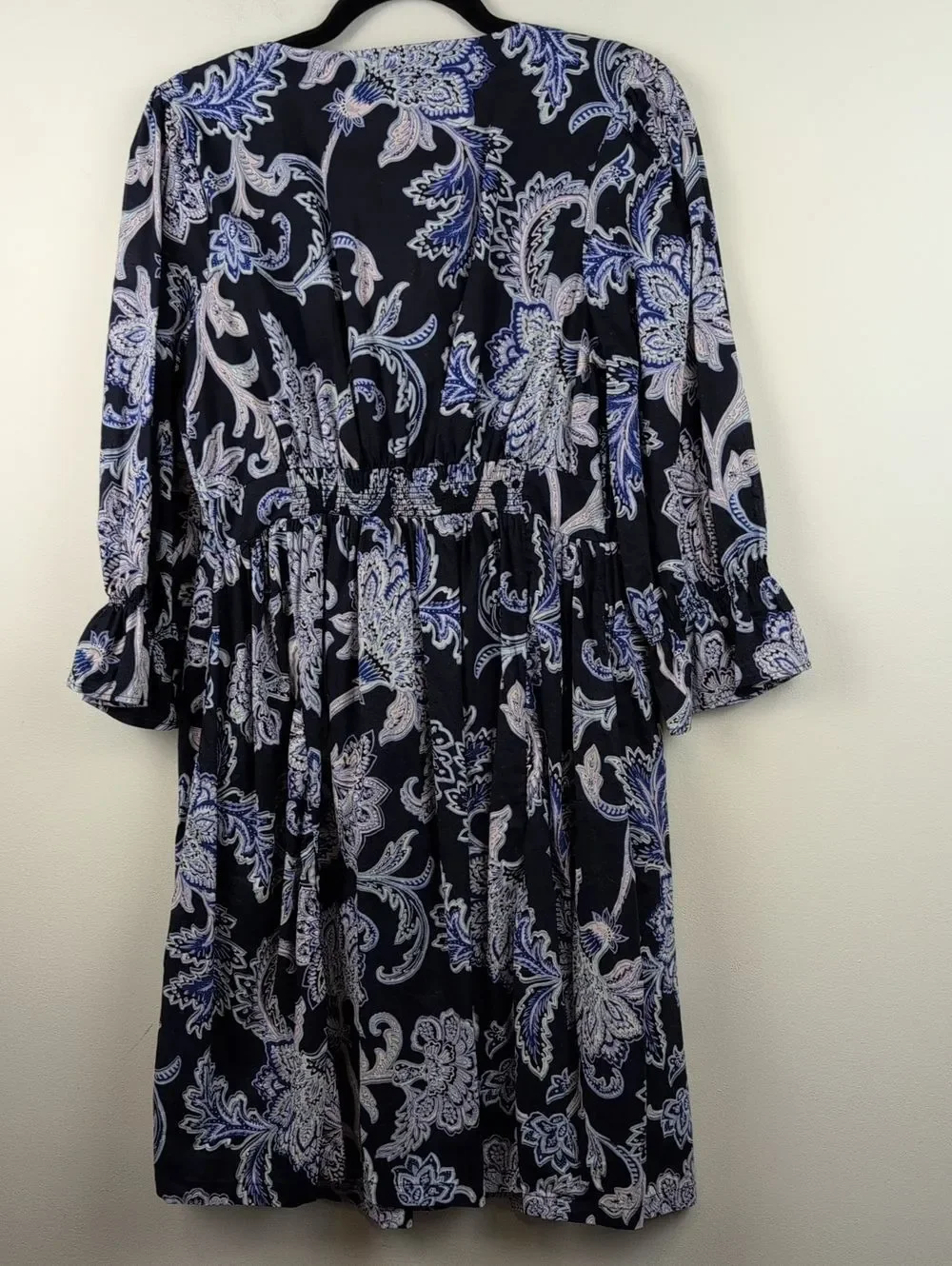 Fat Face Blue Maddox Palace Floral Dress Size 8 Cotton Comfy Easygoing